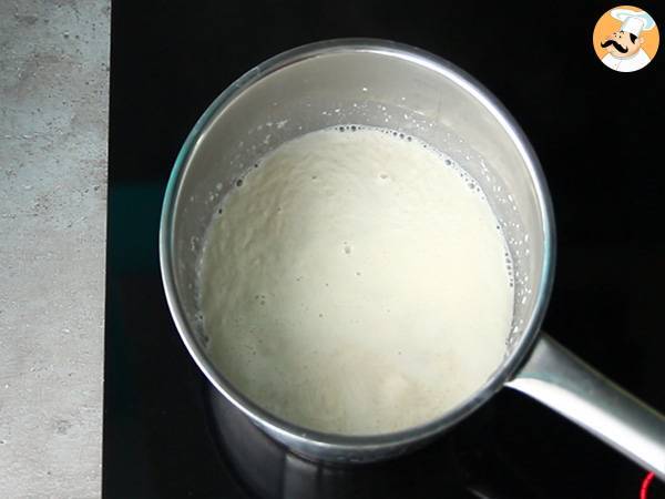 Vegansk panna cotta med kokos - Beredning steg 2