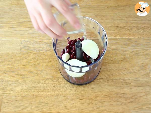 Vegetariska biffar med röda bönor - Beredning steg 1