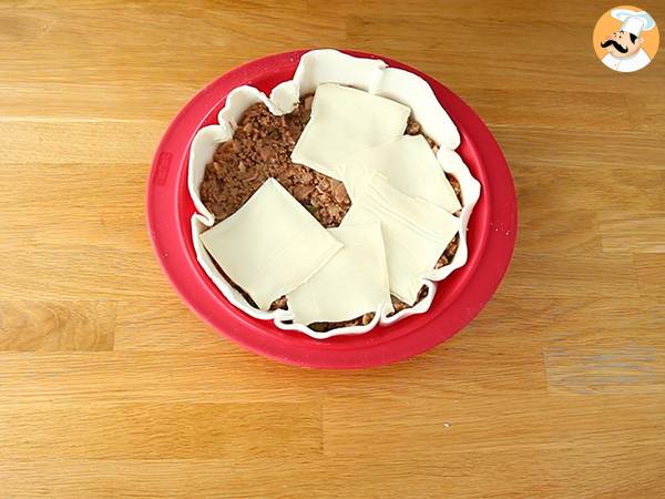 Hamburgerpaj, en cheeseburgare att dela! - Beredning steg 4