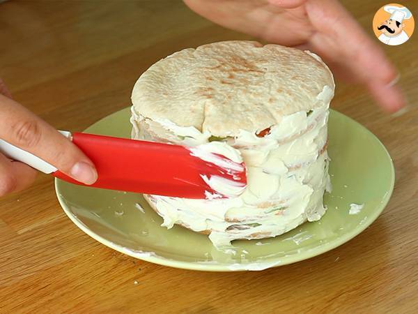 Sandwichkaka, den fräscha aperitifkakan - Beredning steg 4