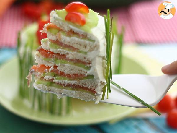 Sandwichkaka, den fräscha aperitifkakan - Beredning steg 7