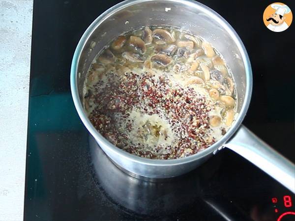 Risotto med quinoa och champinjoner - Beredning steg 3
