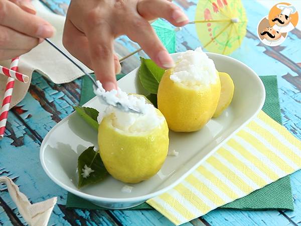 Frostad citron, en uppfriskande sorbet - Beredning steg 6