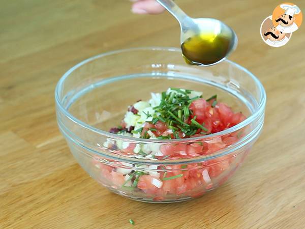 Tartare av skinka, melon och tomat - Beredning steg 3