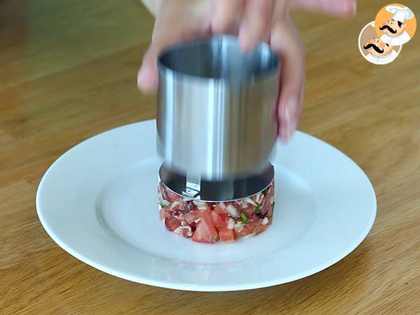 Tartare av skinka, melon och tomat - Beredning steg 4
