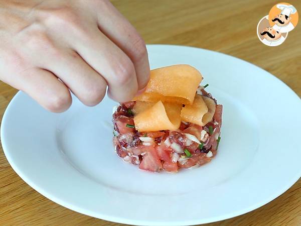 Tartare av skinka, melon och tomat - Beredning steg 5