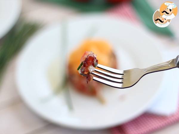 Tartare av skinka, melon och tomat - Beredning steg 6