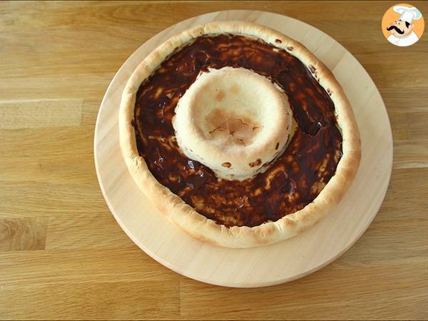 Pizza med Kit Kat och Danette chokladyoghurt - Beredning steg 4