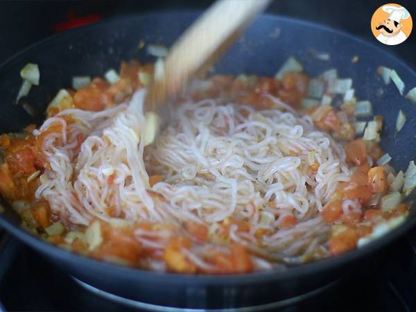 Konjakspaghetti på provensalskt vis - Beredning steg 4