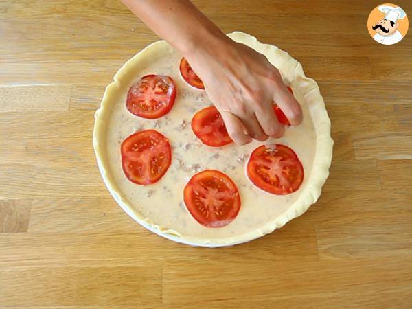 Quiche med tonfisk och tomat - Beredning steg 3