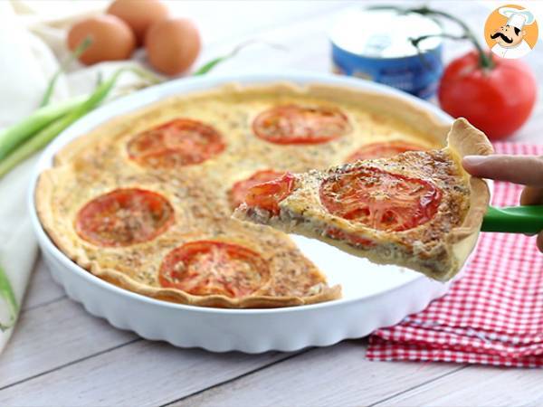 Quiche med tonfisk och tomat - Beredning steg 5