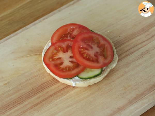 Vegetarisk bagel - Beredning steg 3