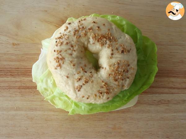 Vegetarisk bagel - Beredning steg 4