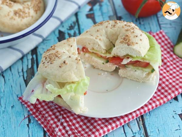 Vegetarisk bagel - Beredning steg 5