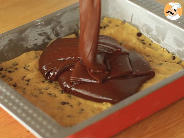 Cookie- och brownietårta perfekt för ett mellanmål! - Beredning steg 6