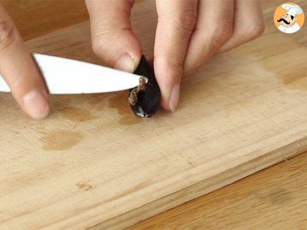Musslor marinières, ett enkelt och utsökt recept - Beredning steg 1