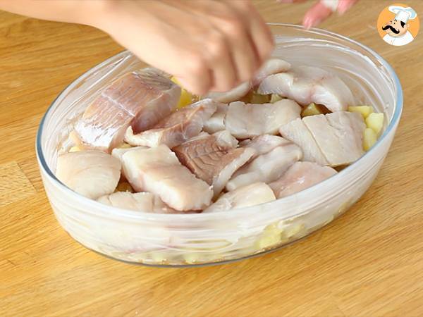 Gratin av fisk, en enkel och lätt recept - Beredning steg 2