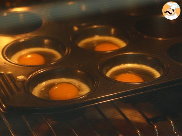 Engelska muffins med ägg och bacon - Beredning steg 2