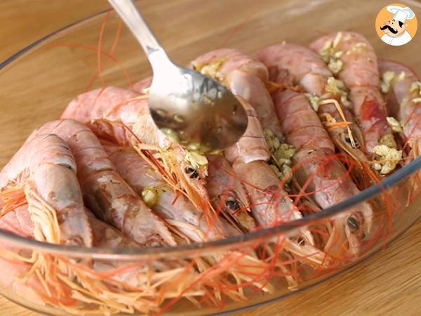 Bakade räkor med vitlök och örter - Beredning steg 3