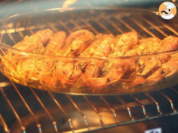Bakade räkor med vitlök och örter - Beredning steg 4