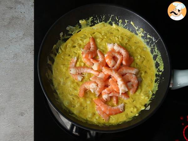 Snabb räkcurry med kokosmjölk - Beredning steg 3