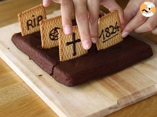 Kyrkogårdsbrownie för Halloween - Beredning steg 5