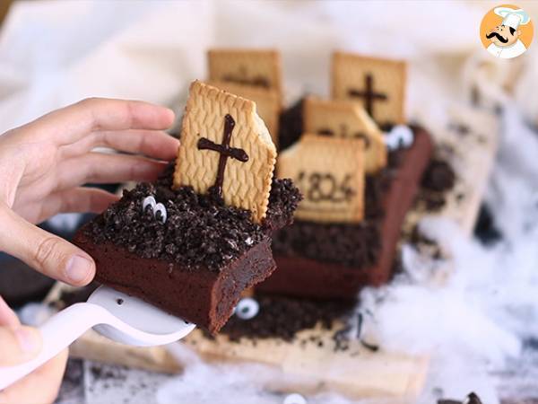 Kyrkogårdsbrownie för Halloween - Beredning steg 7