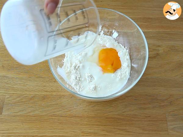 Enkla spenatfritters - Beredning steg 1