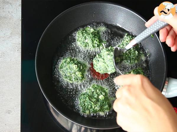 Enkla spenatfritters - Beredning steg 3