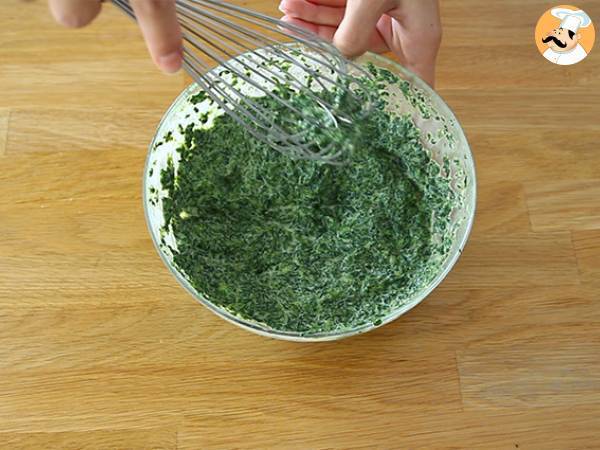 Quiche med spenat och getost - Beredning steg 2