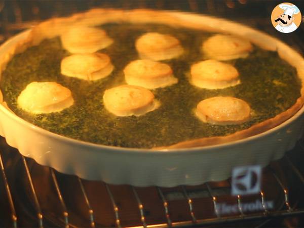 Quiche med spenat och getost - Beredning steg 4