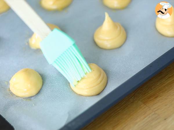 Choux med foie gras och konfiterad lök - Beredning steg 3