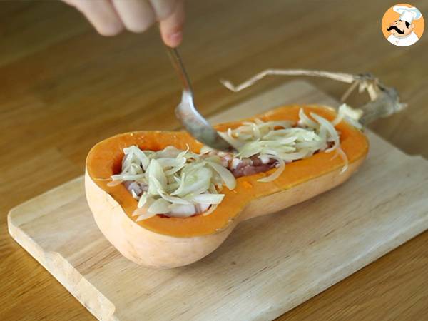Courgiflette - Butternut squash i tartiflette-stil - Beredning steg 2