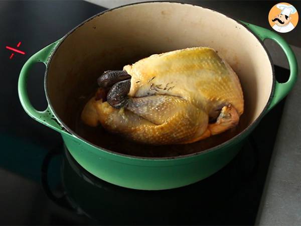 Pärlhönspaj med foie gras - Beredning steg 1