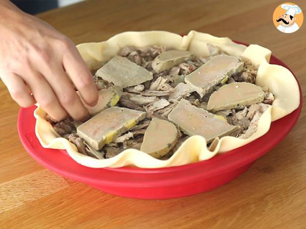 Pärlhönspaj med foie gras - Beredning steg 5