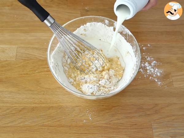 Crêpeblock med vit choklad och hallon - Beredning steg 1