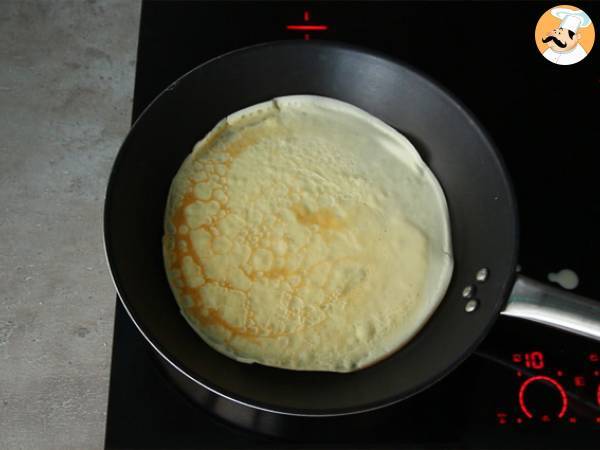 Crêpeblock med vit choklad och hallon - Beredning steg 2