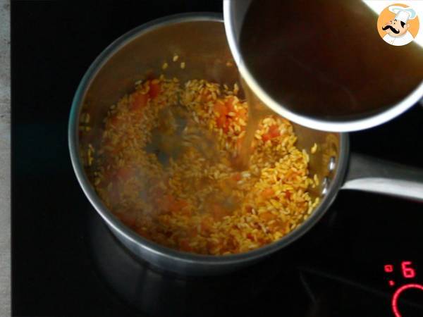 Risotto med pilgrimsmusslor och saffran - Beredning steg 2