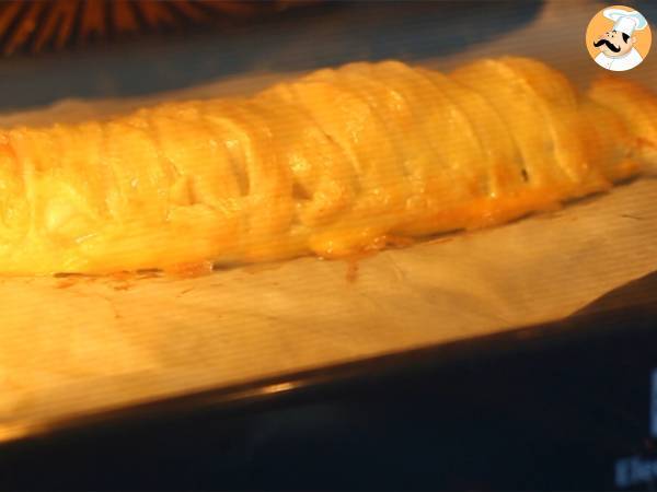 Fisk i en smördegskorpa med spenat och mozzarellaost - Beredning steg 5