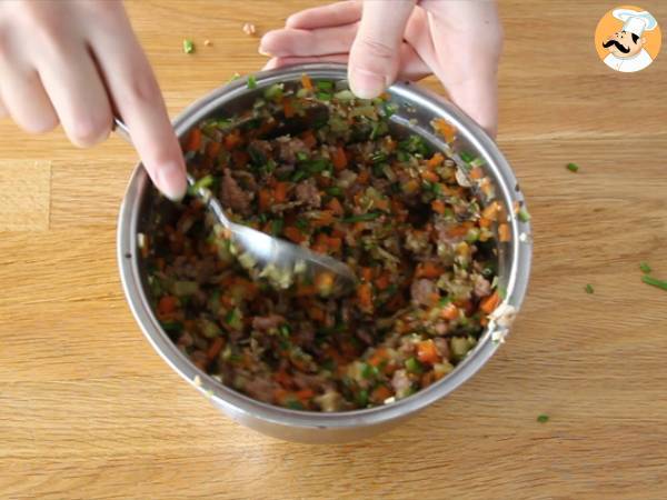 Banh Bao, små ångkokta bullar - Beredning steg 7