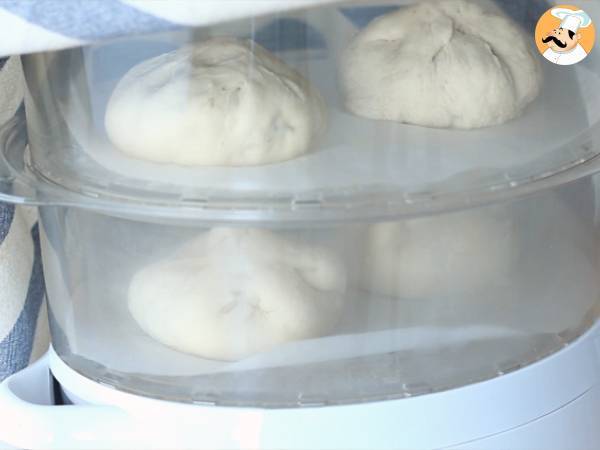 Banh Bao, små ångkokta bullar - Beredning steg 11