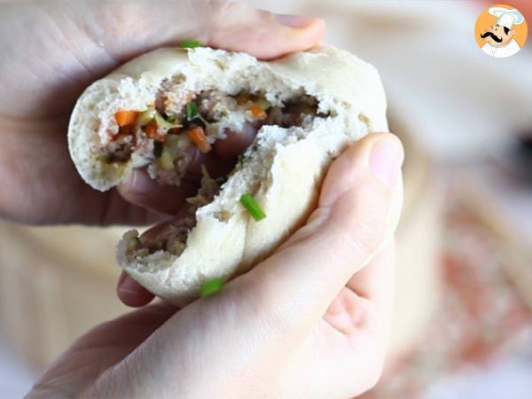 Banh Bao, små ångkokta bullar - Beredning steg 12