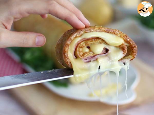 Potatisrulle med Savoy Raclette-ost och skinka - Beredning steg 6
