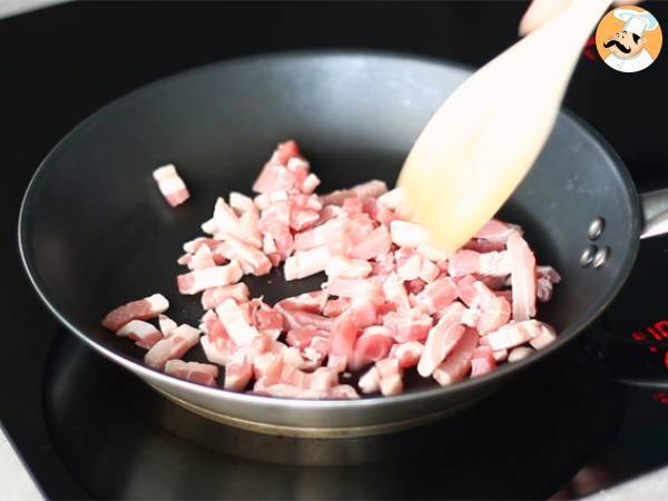 Vitkål med bacon - Beredning steg 1