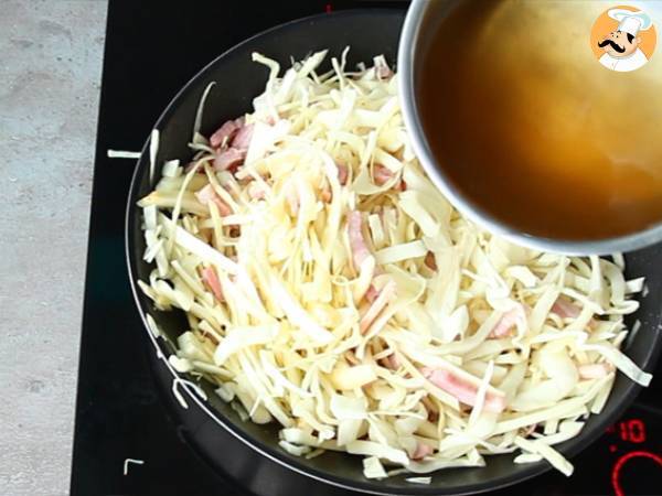 Vitkål med bacon - Beredning steg 3