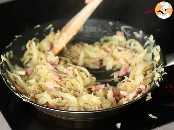 Vitkål med bacon - Beredning steg 4