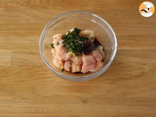 Chow mein (chao men), kinesiska nudlar med kyckling och grönsaker - Beredning steg 1