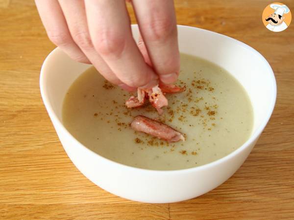 Jordärtskocks-, potatis- och baconsoppa - Beredning steg 4