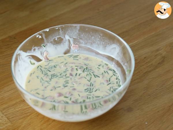 Quiche med ägg och skinka - Beredning steg 3