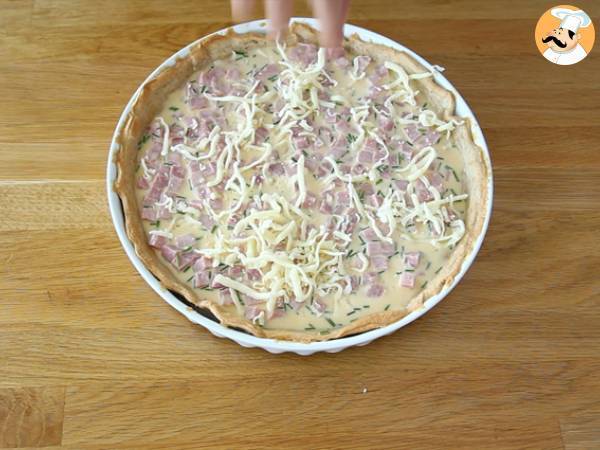Quiche med ägg och skinka - Beredning steg 4
